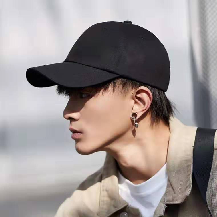 帽子男鸭舌帽韩...