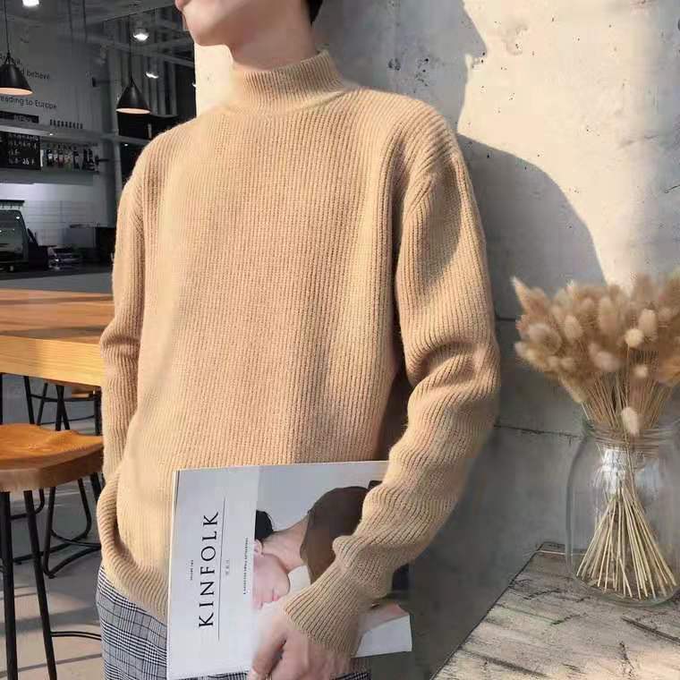 半高领毛衣男2...