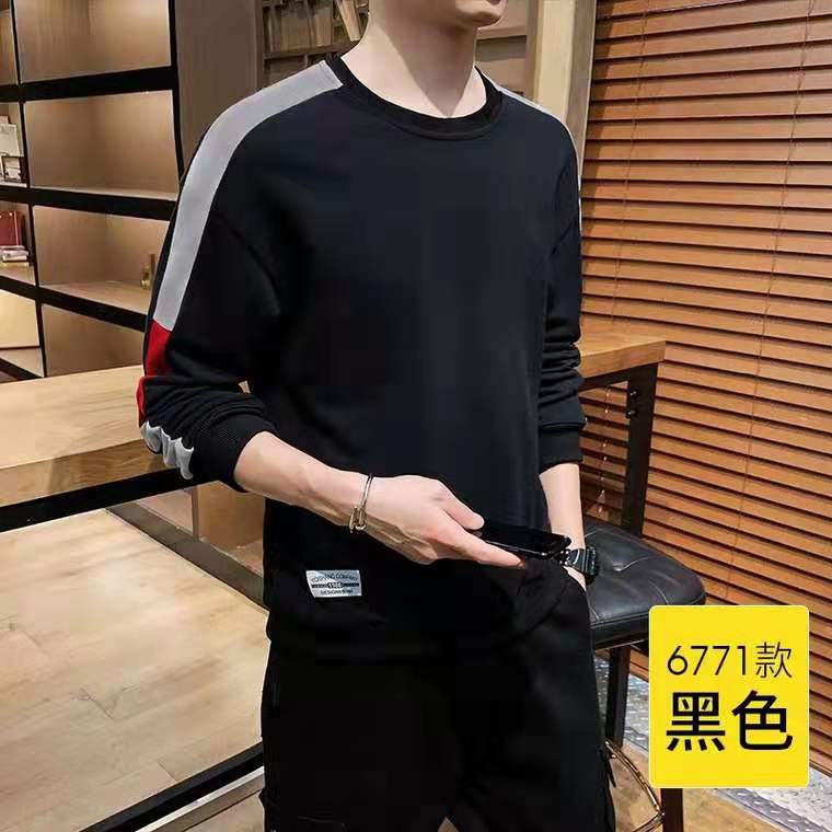 长袖t恤男士宽...